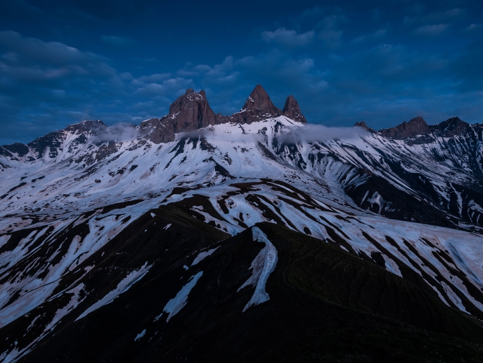 Arves, Aiguilles, Montagne, Mountain, Alpes, Alps, Blue hour, Heure bleue