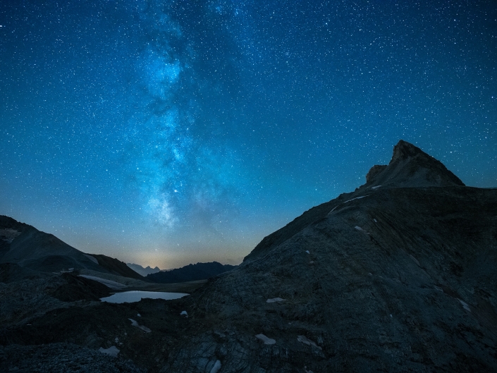 Voie lactée au-dessus du Colle del Sommeiller