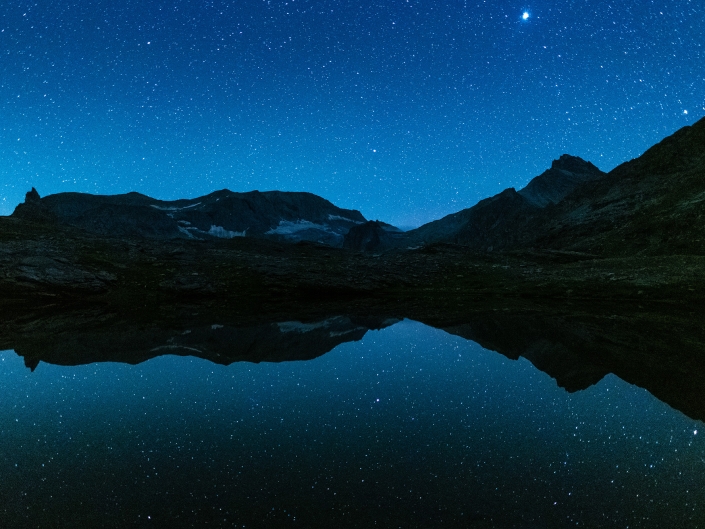 Voie lactée depuis le lac noir