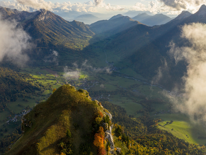 Dent de Pleuven (Bauges) du par drone