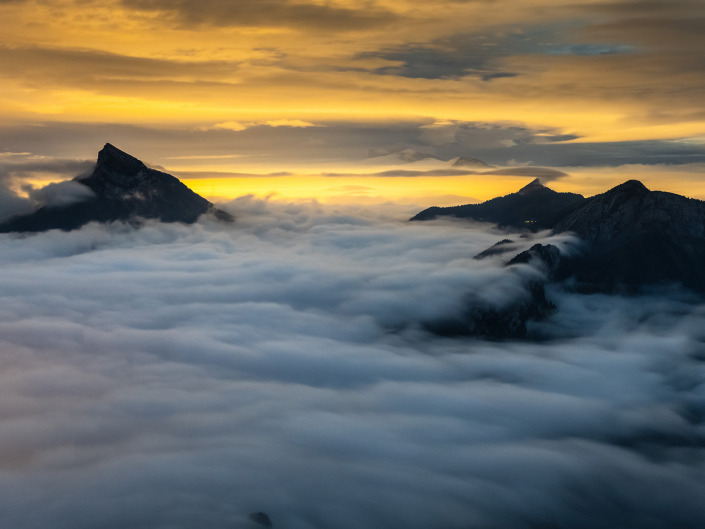 Randonnée au Grand Som (Chartreuse) avec une mer de nuages