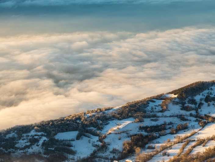 Mer de nuages depuis la Croix du Nivolet