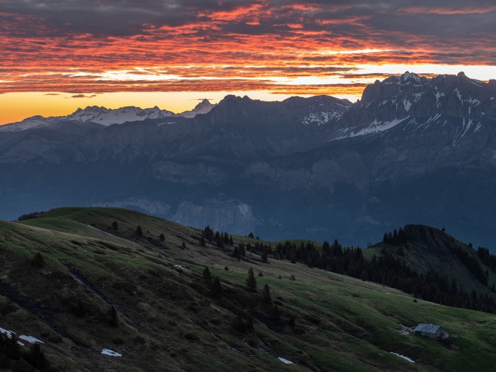 Vue depuis la Cabane du Petit Pâtre (Haute-Savoie)