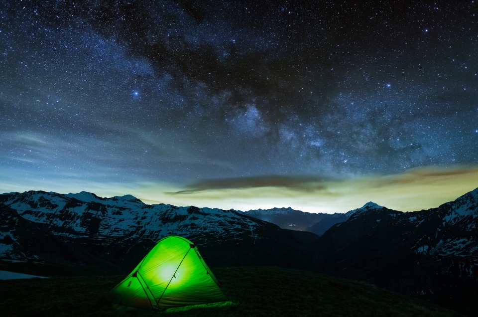 Bivouac sous la crête des Gittes dans le Beaufortain