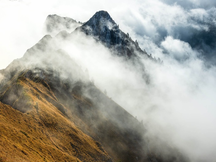 Vue depuis la Pointe des Arlicots dans les Bauges en Savoie