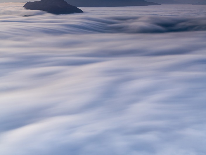 Mer de nuages depuis le Fenestrez dans le Bugey (Ain)