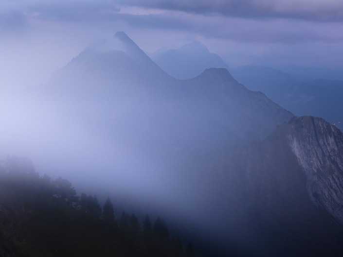depuis la Belle Etoile dans le massif des Bauges