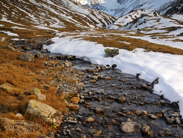 La montagne des Agneaux enneigée dans les Ecrins