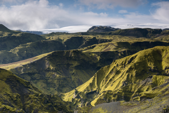 Sur le sentier près de Thakgil en Islande