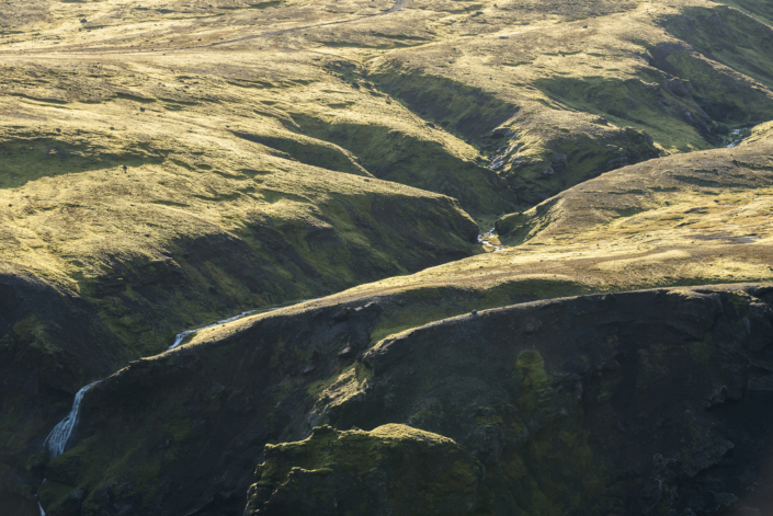 Sur le sentier près de Thakgil en Islande