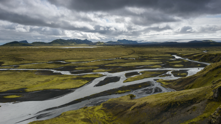 Paysages le long de la piste F210 en Islande