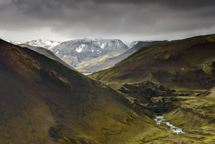 Paysages le long de la piste F210 en Islande