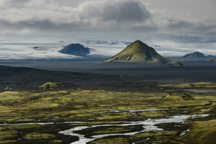 Paysages le long de la piste F210 en Islande