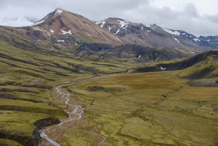 Paysages le long de la piste F210 en Islande