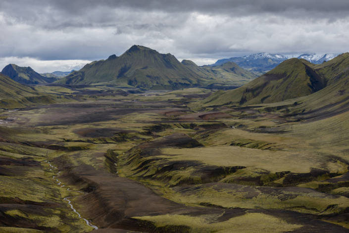 Paysages le long de la piste F210 en Islande