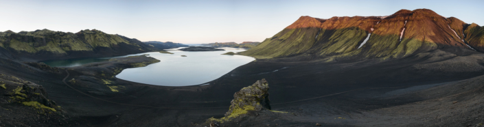 Coucher de soleil à Langisjor (Islande)