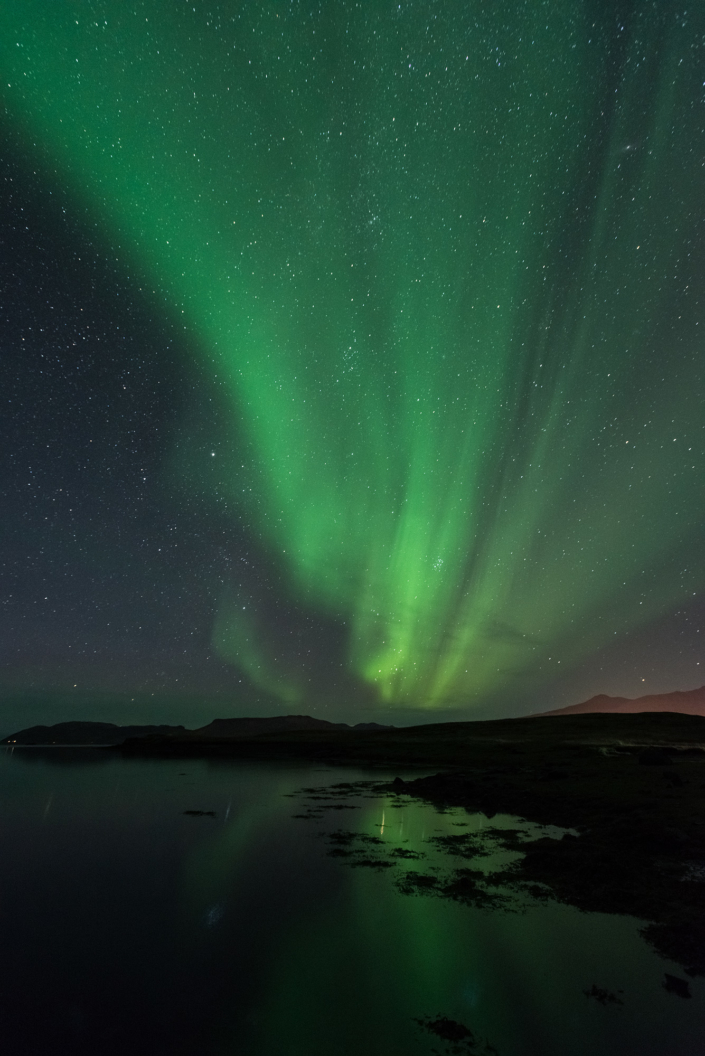 Aurores boréales en Islande